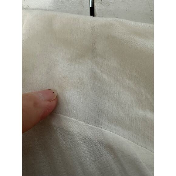 Pomandere Womens Long Sleeve Cotton Silk Top Size 42 Minimalist Lagenlook White - Picture 14 of 16